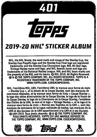 2019-20 TOPPS NHL adesivos 401 Erik Karlsson San Jose Sharks NHL Hockey Mini Sticker Trading Card