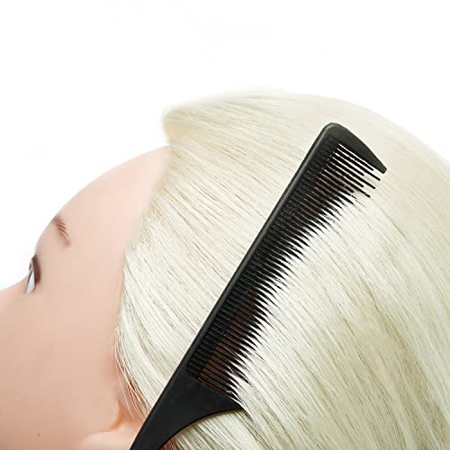 Armmu 26 -28 Mannequim de cabelo comprido Cabeça com 60% de cabelo real, cabeleireiro treino Cabeça de cosmetologia