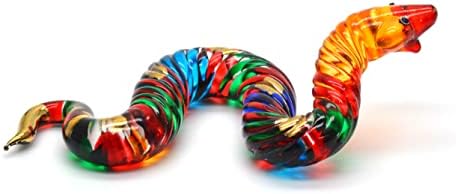 Changthai Design Mão soprada de vidro de vidro em espiral cobra artesanal
