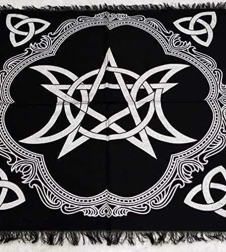 Doraya Altar Cloth Moon Fase Witchcraft Alter Tarot espalhado Top Witcher Supplies Tano Wiccan Square Spiritual Sacred Cloth)