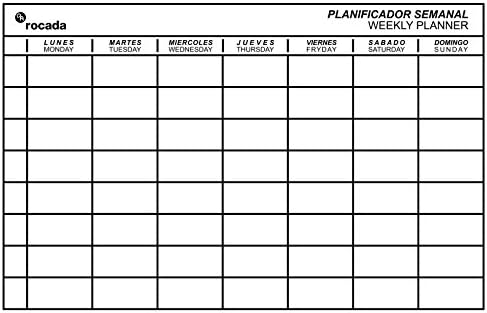 Rocada Skin Visualline Magnetic Dry Erase Board Monthly Planner Grid, 29,5 x 45,3 polegadas, branco com preto