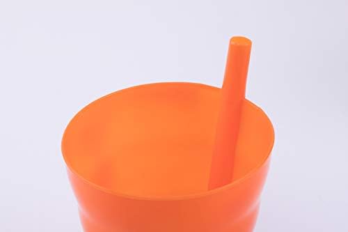 Copos de plástico reutilizáveis ​​básicos com palha azul, verde rosa e laranja, conjunto de 6