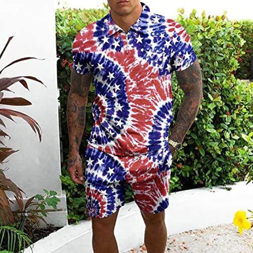 Camisas de verão de BMISEGM para homens do Dia da Independência da Independência Spring e Summer Fashion Leisure Seaside