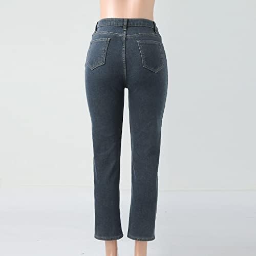 Miashui 311 jeans femininos mostram um outono feminino fino e inverno novas calças de cintura alta calças soltas para mulher jeans