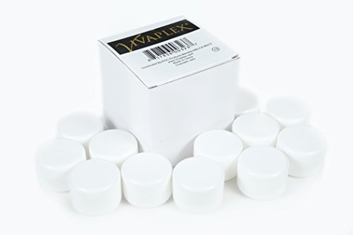 Vivaplex, 12, White, 4 oz de frascos cosméticos, com forros internos e tampas de cúpula