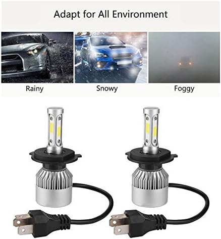 Farol de LED, 2pcs H4 LED LUZ DE TRABALHO DE 36W CARRO DE LED FARENTES COM CHIP COB PAR