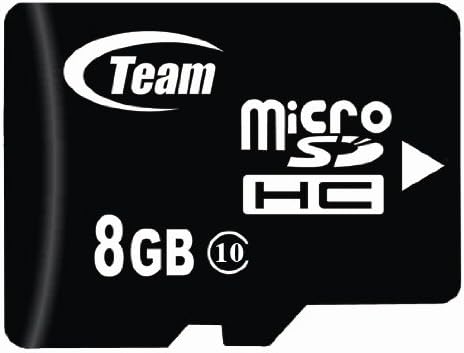 8GB CLASSE 10 MICROSDHC Equipe de alta velocidade 20 MB/SEC CARTÃO DE MEMÓRIA. Blazing Card Fast para LG Vu Cu915 Vu Cu920