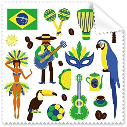 Papolo de futebol Guitar Coffee Brasil Limpando Tela de Tela de Tela Limpador 5pcs