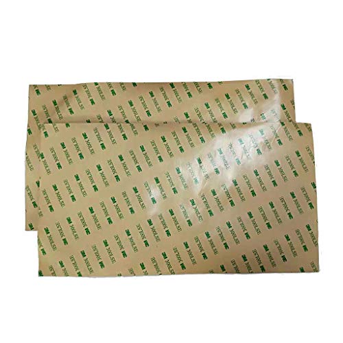 Folha de borracha de silicone transparente fina de alta temperatura com adesivo, 60 a durômetro, 0,04 de espessura, 6,3 de largura, 11,8 de comprimento