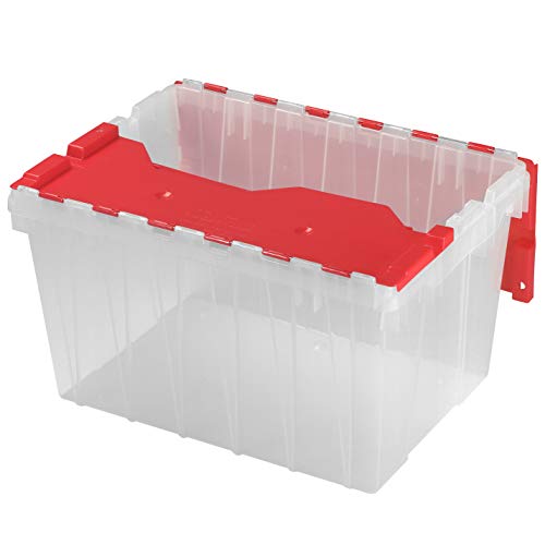 Rubbermaid Commercial Products Brute Tote Storage Recipiente com tampa, 14 galões, cinza e akro-mils 6648612-galões de plástico