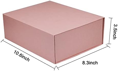 Caixa de presente Yinuoyoujia com tampa ， 10,6 * 8,3 * 3,54 polegadas Caixa de presente para presentes com fechamento magnético
