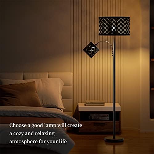 Lâmpada de piso Oachnat - Lâmpada moderna para sala de estar, lâmpada principal e show de luzes de leitura, lâmpada incluída