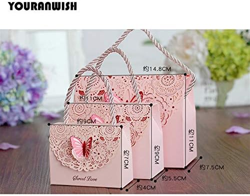 Shirenhua 50pcs/lote Butterfly Flower Gift Boxes Candy Favors Wedding Festy Box Party Favor Decoration