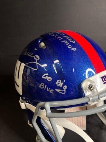 Eli Manning - NY Giants assinado FS Authentic assinado capacete PSA AB92940 - Capacetes NFL autografados