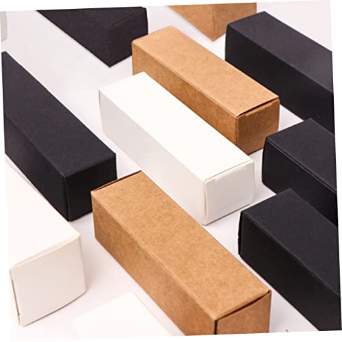 Minkissy 50pcs Lipstick Box Papel Boxes de papel caixas de papel para presentes Chapstick Recipadores de batom de batom preto Caixa de batom de embalagem Lips Balmo