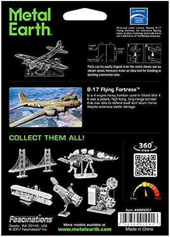 Metal Earth Boeing B-17 Floract Fortress 3D Modelo de metal fascinações