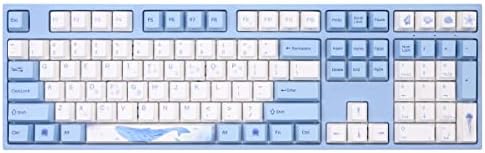 Série Varmilo MA V2 Melody Sea White LED Tamanho completo do teclado mecânico EC