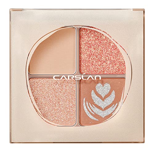 CARSLAN 4 Paleta de sombra colorida Conjunto de maquiagem, maquiagem neutra nua, paleta de sombra nua fosca, paleta de