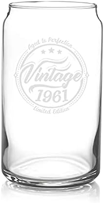 Veracco 1961, com perfeição, cerveja de cerveja de vidro Aniversário para ele seus sessenta e fabulosos