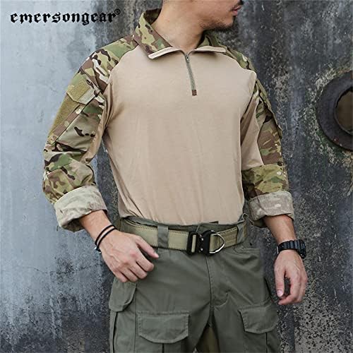 Camisa de combate G3 da versão de emersonearear atualizada, camuflagem de pesca de caminhada tática para homens camufladas