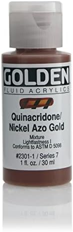 Tinta acrílica de fluido dourado 1 onça-quadinacridona níquel azo ouro