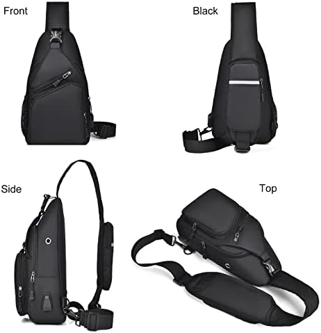 Bolsa de esteira mochila bolsa de crossbody para homens homens de ombro de peito viagens de caminhada