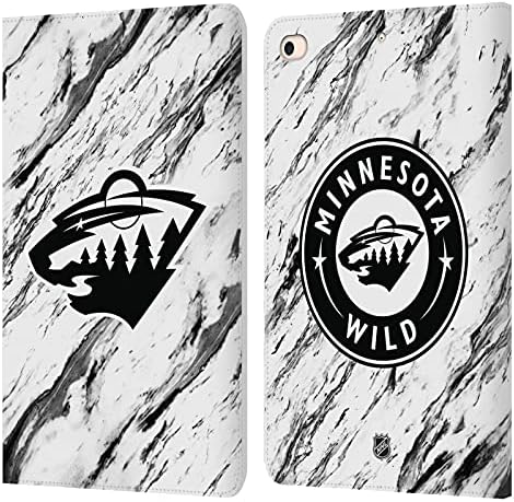 Projetos de capa principal licenciados oficialmente NHL Mármore Minnesota Caso de couro selvagem Caixa de carteira