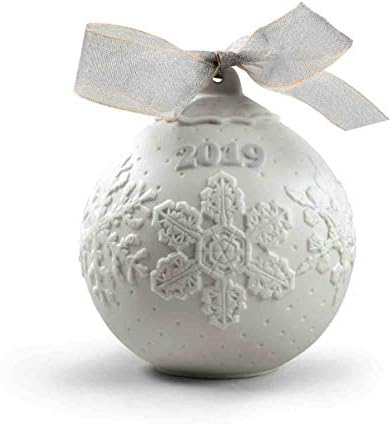 Lladró 2019 Bola de Natal. Bola de Natal de porcelana.