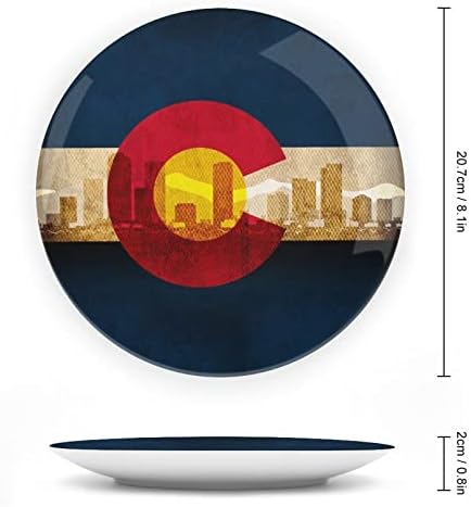 Placas decorativas de placas decorativas de ossos da bandeira do estado do Colorado Craft off off com estação de exibição para