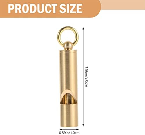ABAODAM 3PCS Keychain de bronze, apito de emergência de bronze pingente de chaves de sobrevivência ao ar livre, cabeça