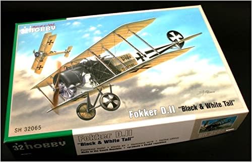 Hobby especial SH32065N 1/32 ALEMING AIR AIR FOCKER D.2 Biplane Fighter Black White Tail Plástico Modelo