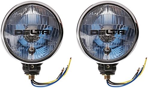 Delta Lights 550 Series 6 Kit de luz de feixe duplo redondo com Xenon H4 - Chrome