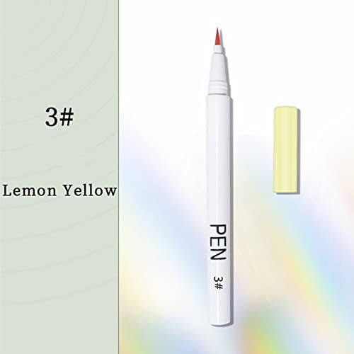 Lápis de unha npkgvia caneta cor de tinta colorida sem vazamento de cola de secagem de unha de unha de secagem corante de caneta