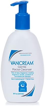 Vanicream, shampoo, fragrância, 12 fly onça e lavagem corporal suave, 12 onças e limpador facial suave com dispensador