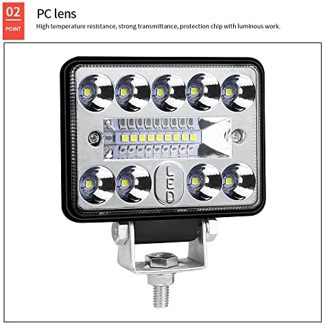 Luzes de trabalho LED de colheitadeiras, aubeamto 54w 16000lm Spot & Flood Combo, impulsionando vagens leves da estrada acionando