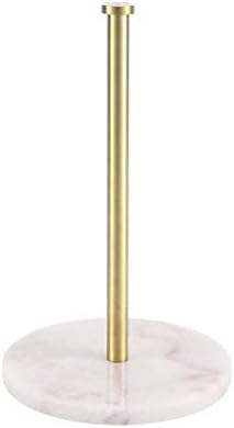 Kes Marble Paper Tootom Setor de ouro, porta-voz da cozinha, com base em mármore para rolos de tamanho padrão ou jumbo, KPH100-BZ