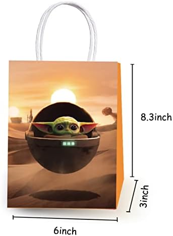 Wooacme 12pcs A festa infantil Goody Bags for Baby Yoda Birthday Party Decorations Supplies