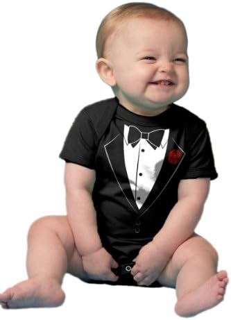 Ann Arbor T-Shirt Co. Unisisex Baby Tuxedo Baby Humor Infantil Funny One