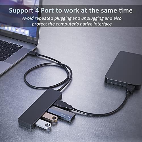 USB 3.0 Hub, Vienon 4-Port Hub USB Splitter Splitter USB Expander para laptop, Xbox, Flash Drive, HDD, console, impressora, câmera,