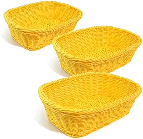 Colorbasket Toca à mão cesta retangular impermeável, amarelo -sol amarelo