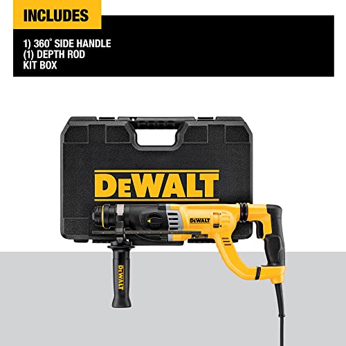 Dewalt D25263K D-Handle SDS martelo rotativo com choques 1-1/8 com Dewalt DW5470 5 peças SDS de carboidrato de rocha Plus Bit