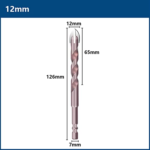 Frill Tile Bits Bits 3/4/5/6/8/8/12mm Mismle