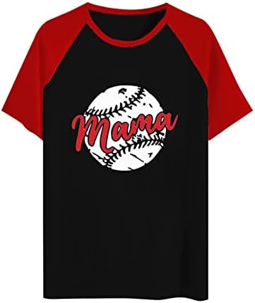 Camisa de beisebol raglan mulheres soltas tampas de verão letras gráficas impressão de manga curta Jersey pescoço para meninas