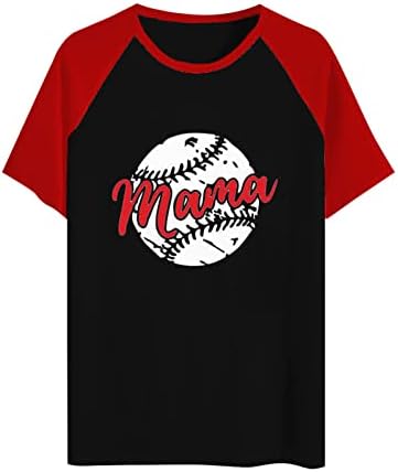 Camisa de beisebol raglan mulheres soltas tampas de verão letras gráficas impressão de manga curta Jersey pescoço para meninas adolescentes