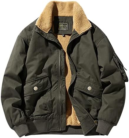 Lapela masculina casaco de cordeiro solto e jaqueta pesada, roupas clássicas sherpa outwear