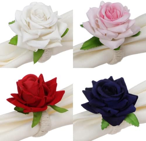 Yingren Creative Romantic Rose Flowers Anel de guardana