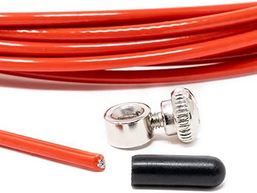 Ignorando o cabo de substituição de corda para cruzamento, fitness e boxe por velites | PVC vermelho, aço de 2,5 mm de diâmetro |