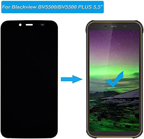 Exibição LCD e-yiiviil compatível com Blackview BV5500 mais 5,5 LCD Display Touch Screen Conjunto com ferramentas