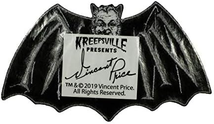 Vincent Price Devil Bat Patch Kreepsville 666 Ferro bordado em apliques