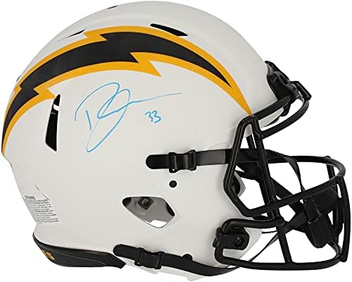 Derwin James Los Angeles Chargers autografados Riddell Lunar Eclipse Capacete Authentic Speed ​​Alternate - Capacetes NFL